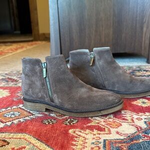 Women’s Italeau Suede Ankle Boots with Zippers